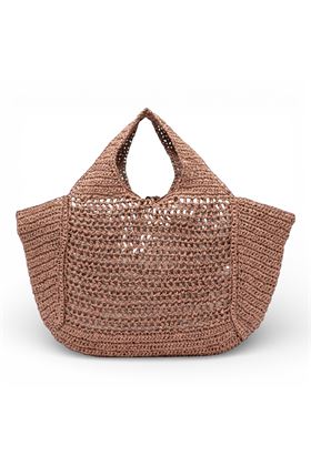 Borsa Gianni Chiarini in paglia crochet colore rosa antico. GIANNI CHIARINI | 11953-BLUSH